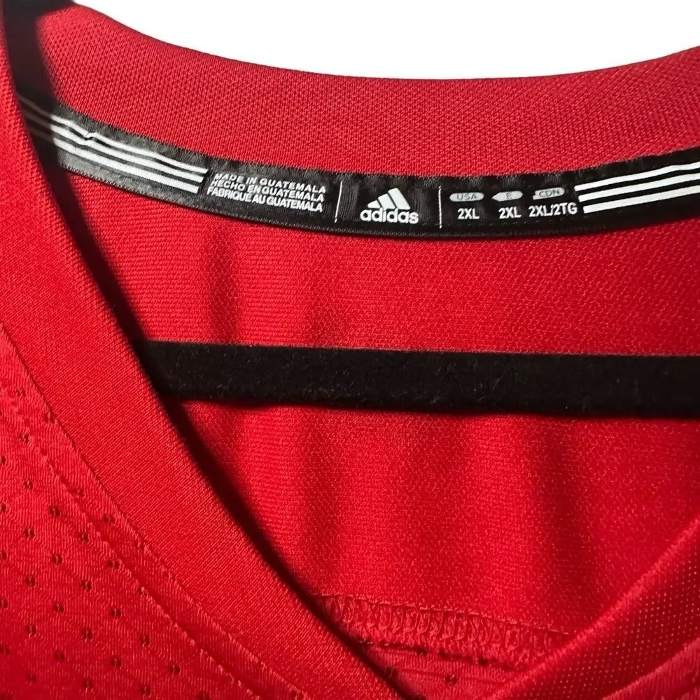 #6 University of Wisconsin red Big Ten Football Jersey  Adidas adult XXL